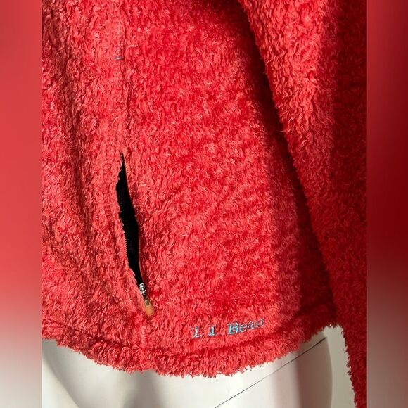 Ll Bean womens High-Pile Sherpa Fleece Full Zip Jacket Size L - Picture 4 of 8
